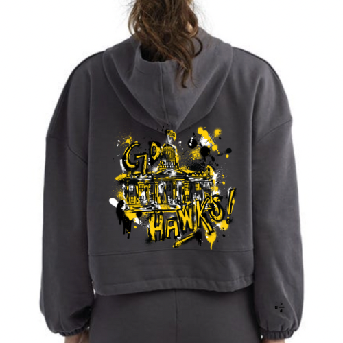 Grafitti Cropped Hoodie