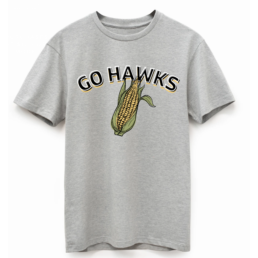 Go Hawks Tee - Heather Grey